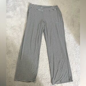 Soma Black and White Striped Pajama Pant